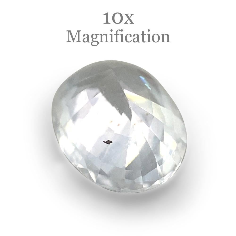 0.56ct Oval White Sapphire from Sri Lanka Unheated For Sale 1