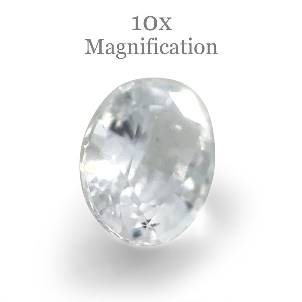 0.56ct Oval White Sapphire from Sri Lanka Unheated For Sale 2