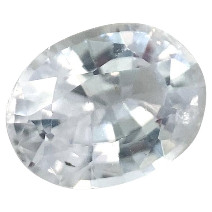 0.56ct Oval White Sapphire from Sri Lanka Unheated For Sale