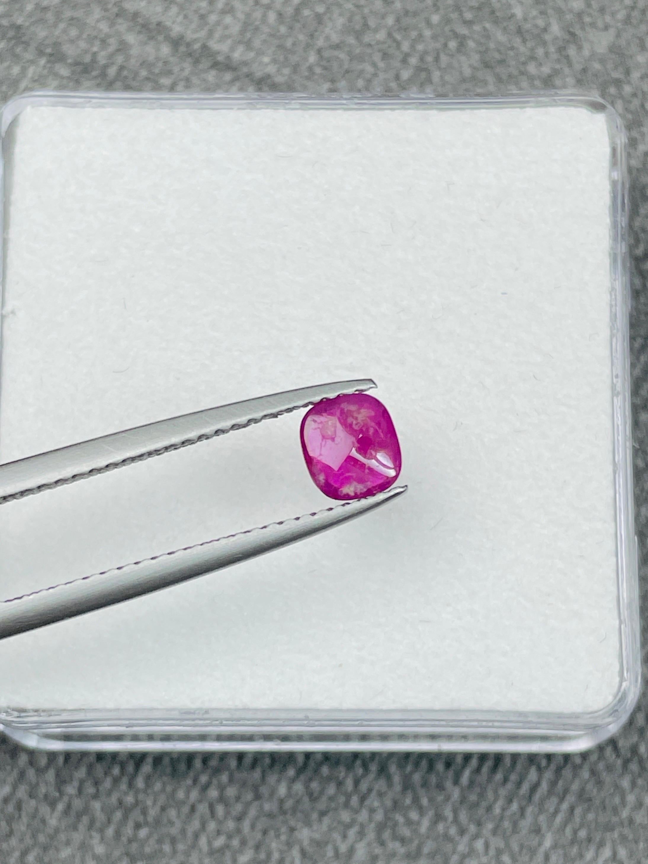 0.56ct Rare natural red emerald red beryl bixbite certified  For Sale 1