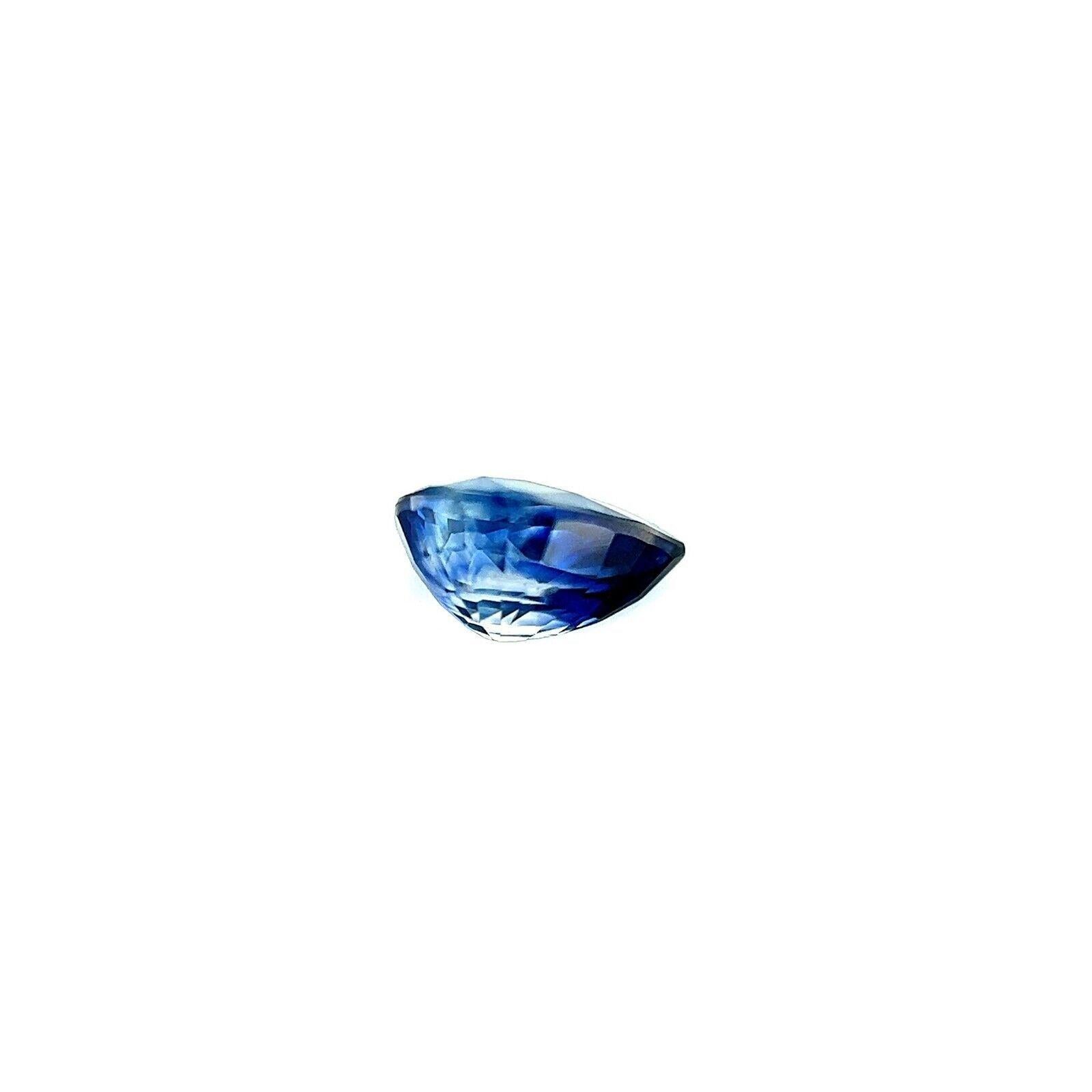 0,56 Karat einzigartiger zweifarbiger lila blauer Ceylon-Saphir-Perlenschliff 7x5 mm Edelstein VVS (Tropfenschliff) im Angebot