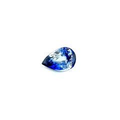 0,56 Karat einzigartiger zweifarbiger lila blauer Ceylon-Saphir-Perlenschliff 7x5 mm Edelstein VVS