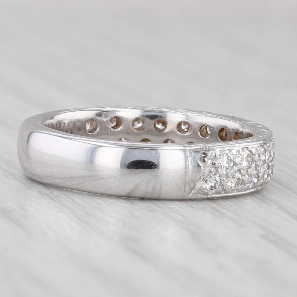 0,56ctw Diamant Hochzeit Jahrestag Ring 18k Weißgold Größe 6 Band für Damen oder Herren im Angebot