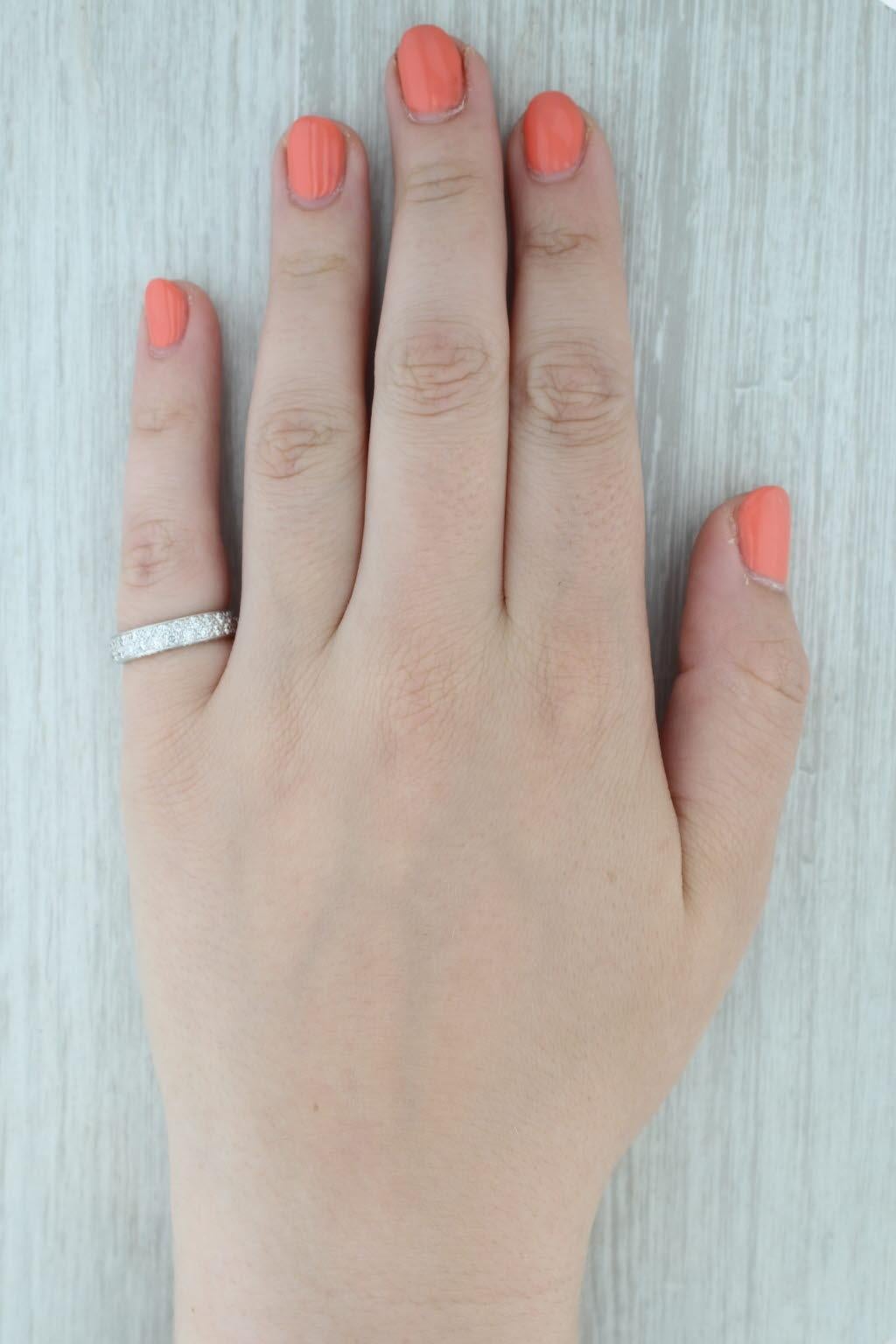 0,56ctw Diamant Hochzeit Jahrestag Ring 18k Weißgold Größe 6 Band im Angebot 4