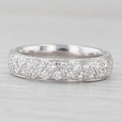 0.56ctw Diamond Wedding Anniversary Ring Or blanc 18k Taille 6 Band