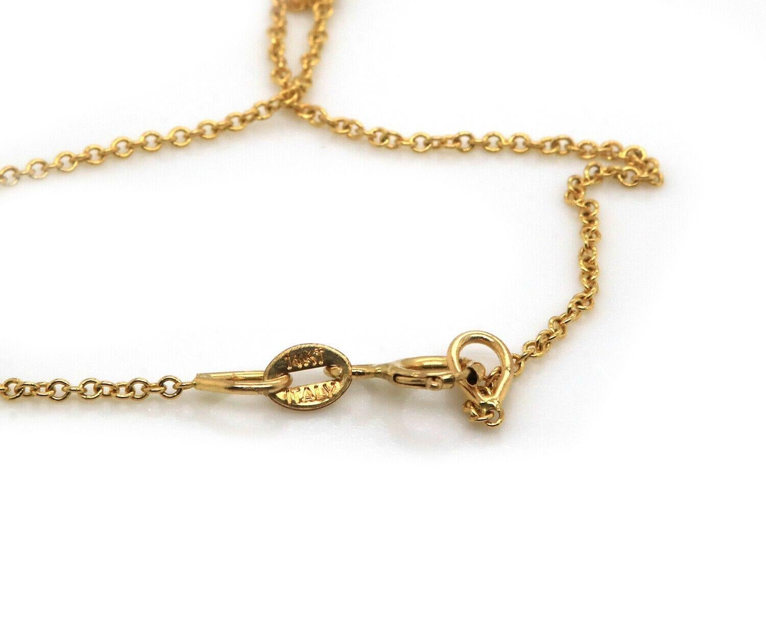 Solitär-Halskette aus 14 Karat Gelbgold mit 0,56 Karat Diamant im Marquiseschliff im Angebot 1