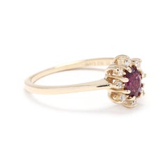 0.56tw Diamond and Ruby Cocktail Ring, 14k Yellow Gold, Ring Size 6.25