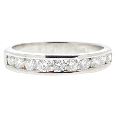 0.57 Karat Diamant Ehering aus 14 Karat Weißgold