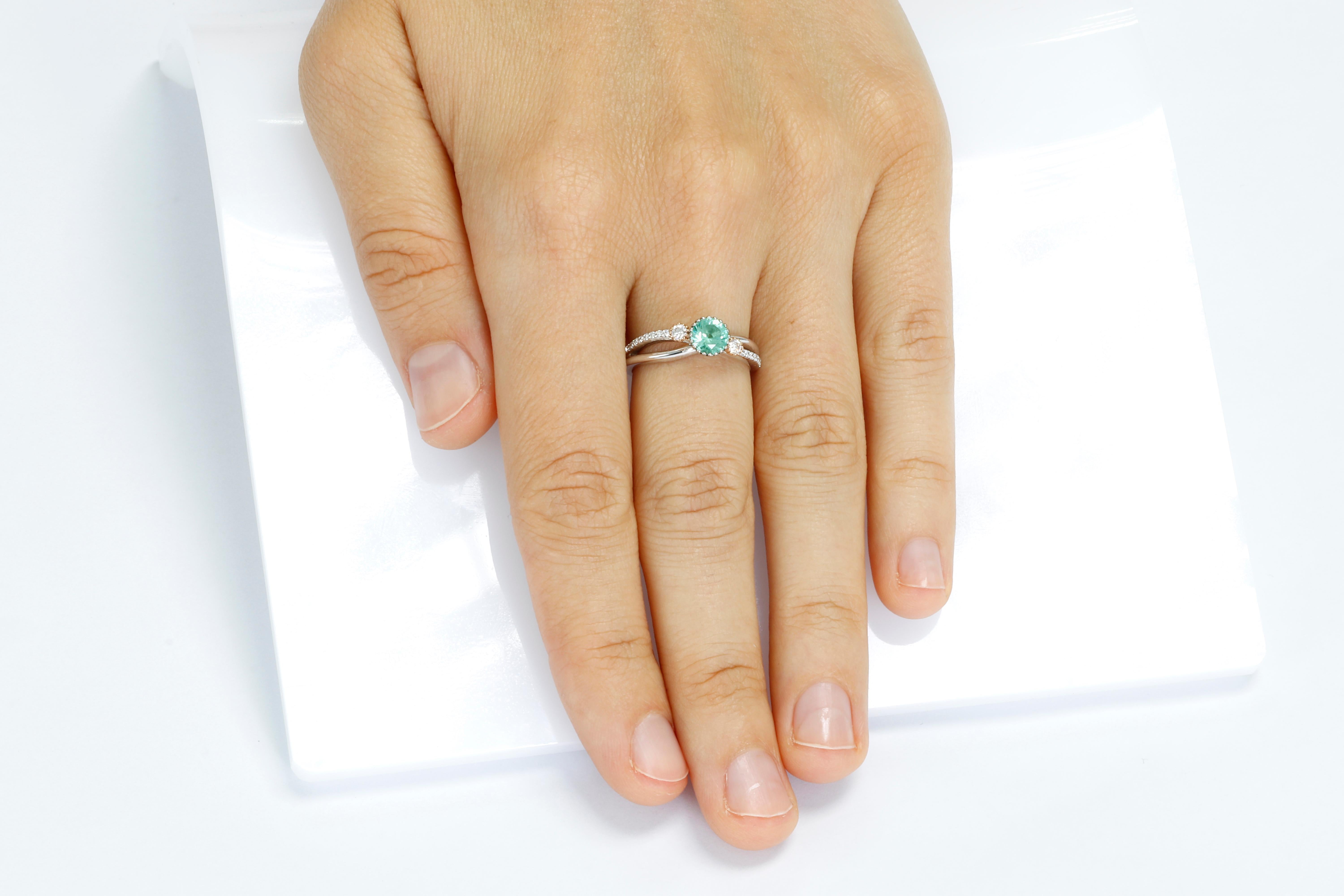 No-oil Russian Emerald 18 Karat Gold Diamond Engagement Wedding Fashion Ring 1