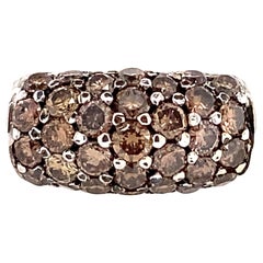 0.57 CTW Fancy Cocoa Brown Diamond Bague en or blanc 18 carats