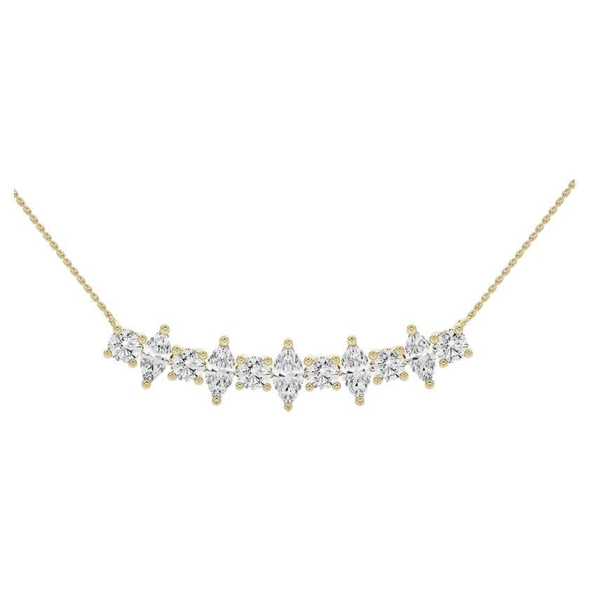 0.57 CTW round diamonds 18K Yellow gold Classic Collection Delicate Necklace