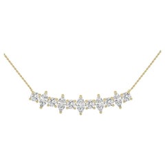 0.57 CTW round diamonds 18K Yellow gold Classic Collection Delicate Necklace