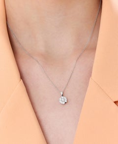 0.57ct Diamond Cocktail Solid Gold Necklace