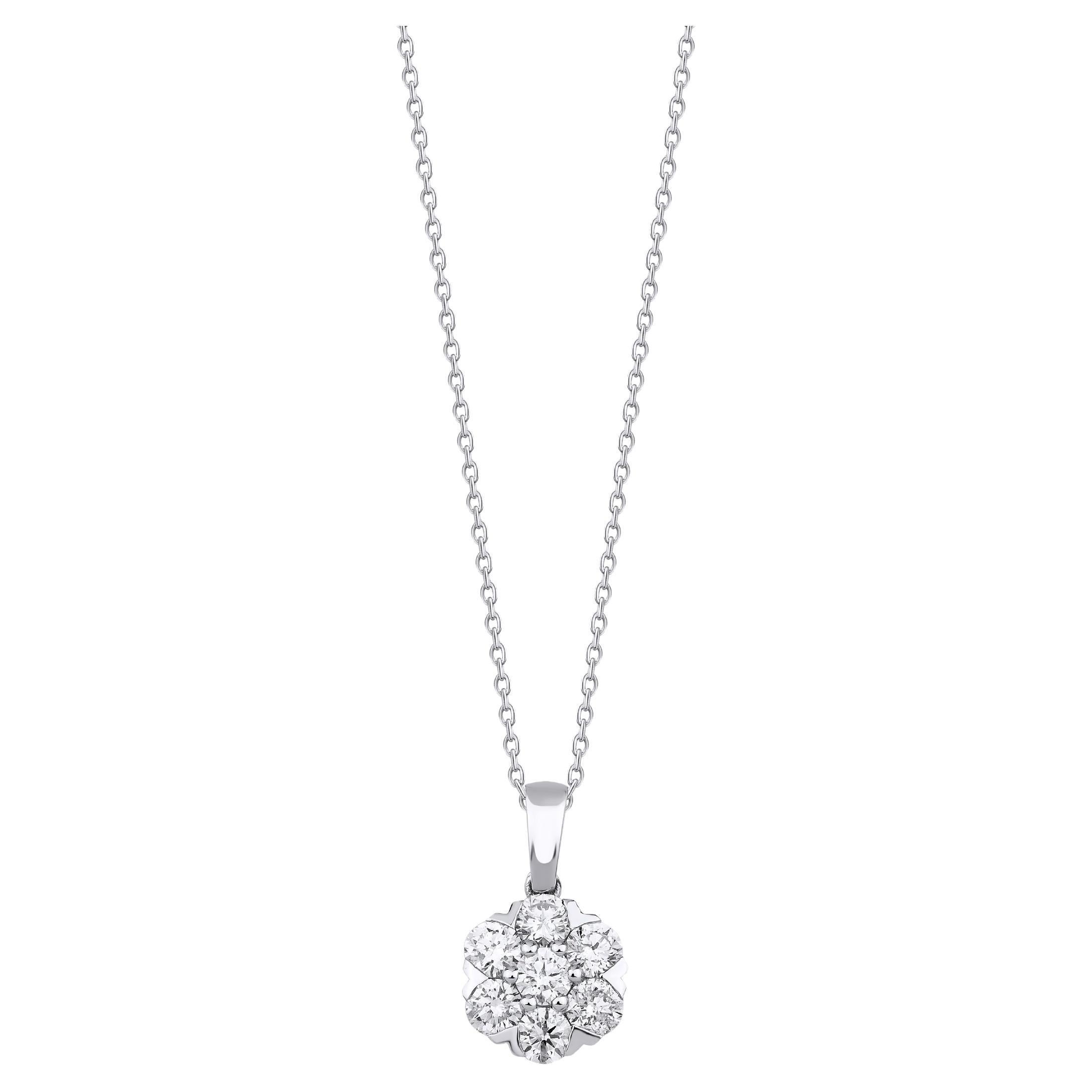 0.57ct Diamond Cocktail Solid Gold Necklace