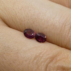 0.57ct Pair Oval Purple Sapphire from Thailand