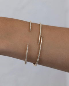 0.57ct Round Brilliant Cut Diamond Open Cuff Bracelet