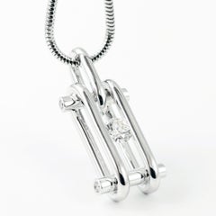 0.57 Carat Round Brilliant G VS1 Diamond in 14 Karat Gold Contemporary Necklace