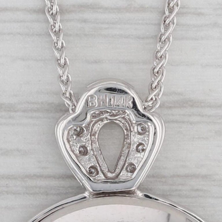 Pendentif Ancien En Platine - Saphir Et Diamants (0,75 Carat) - 4,14 Grammes