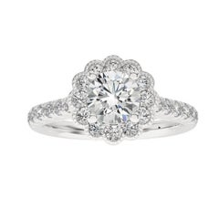 0.58 Carat Diamond Vow Collection Ring in 14K White Gold