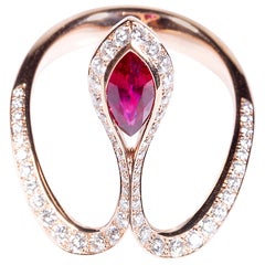 0.58 Carat Marquise Ruby Royale Ring