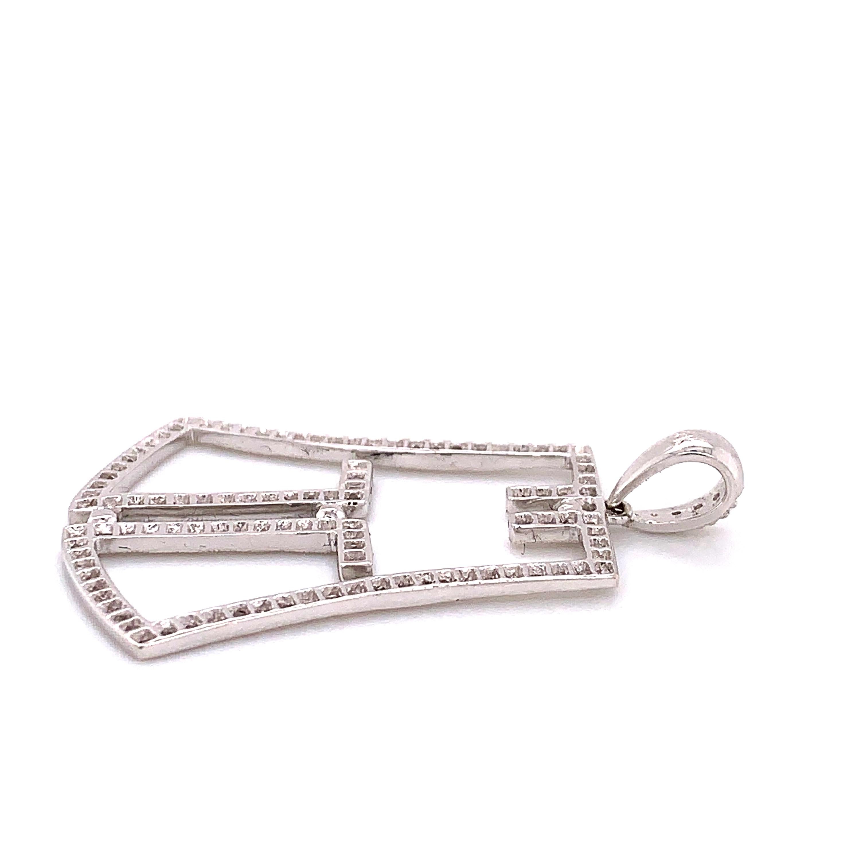 Contemporary 0.58 Carat White Diamond Pendant Fashion Necklace