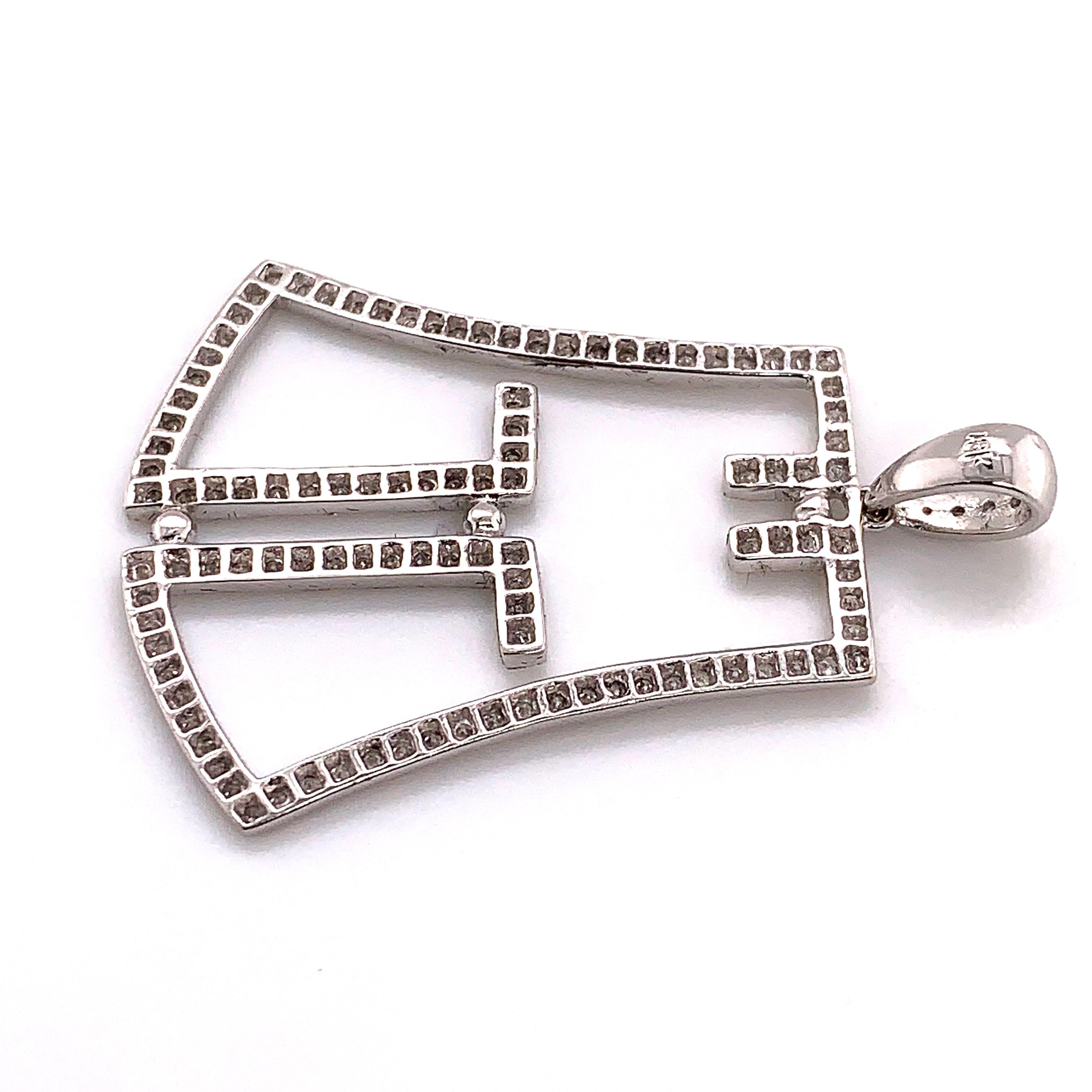 Round Cut 0.58 Carat White Diamond Pendant Fashion Necklace