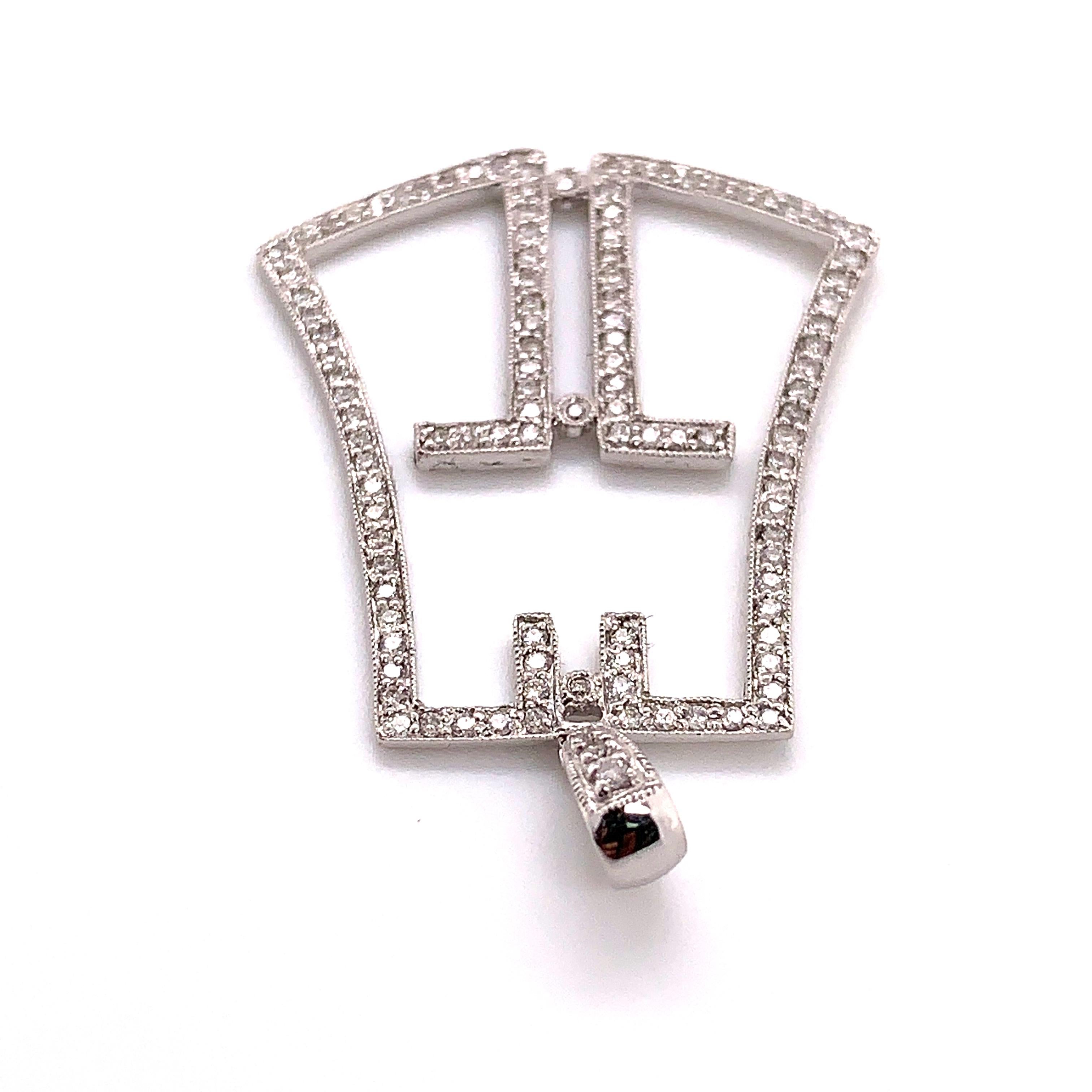 Women's 0.58 Carat White Diamond Pendant Fashion Necklace