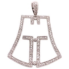 0.58 Carat White Diamond Pendant Fashion Necklace