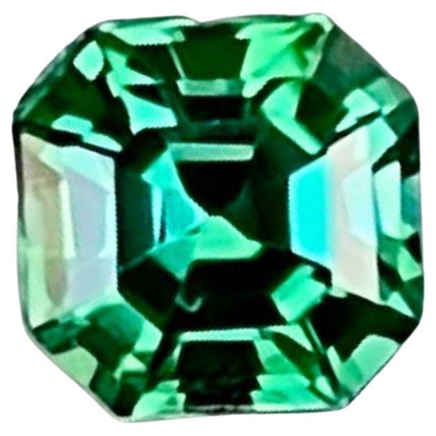 0.58 carats Greenish Blue Tourmaline Stone Asscher Cut Afghan Gemstone