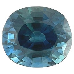 0.58ct Fine Deep Blue Sapphire Oval Cut Australian Rare Loose Gemstone
