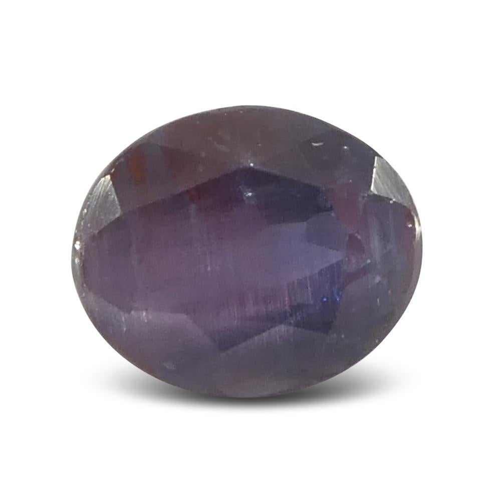 0.58ct Oval Bluish Green to Pinkish Purple Alexandrite from India For Sale 6