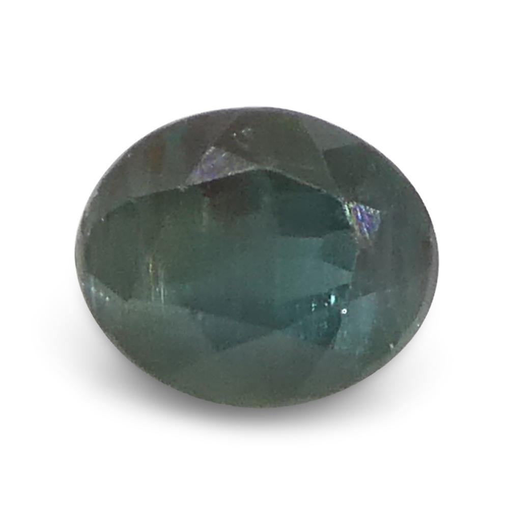 0.58ct Oval Bluish Green to Pinkish Purple Alexandrite from India For Sale 1