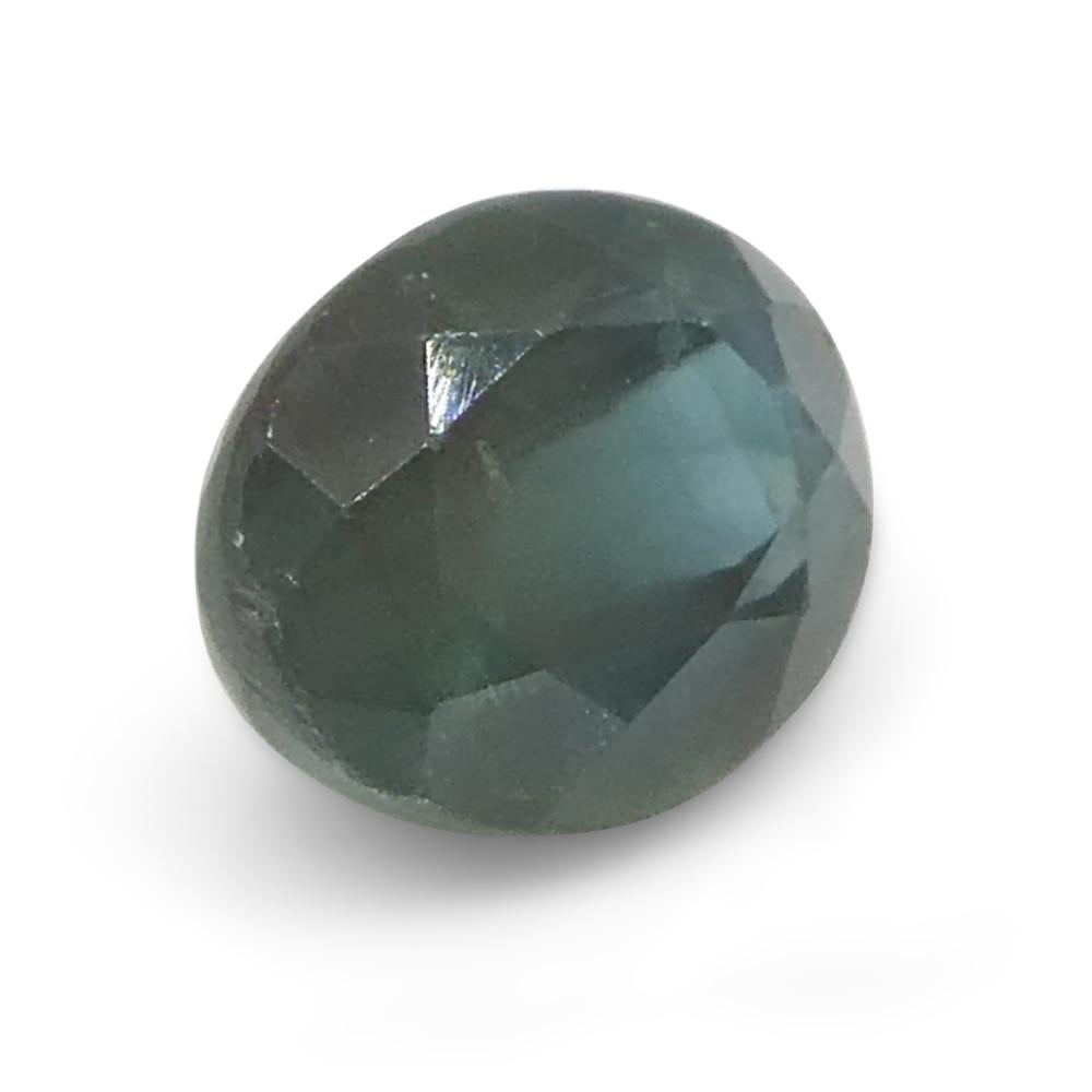 0.58ct Oval Bluish Green to Pinkish Purple Alexandrite from India For Sale 2