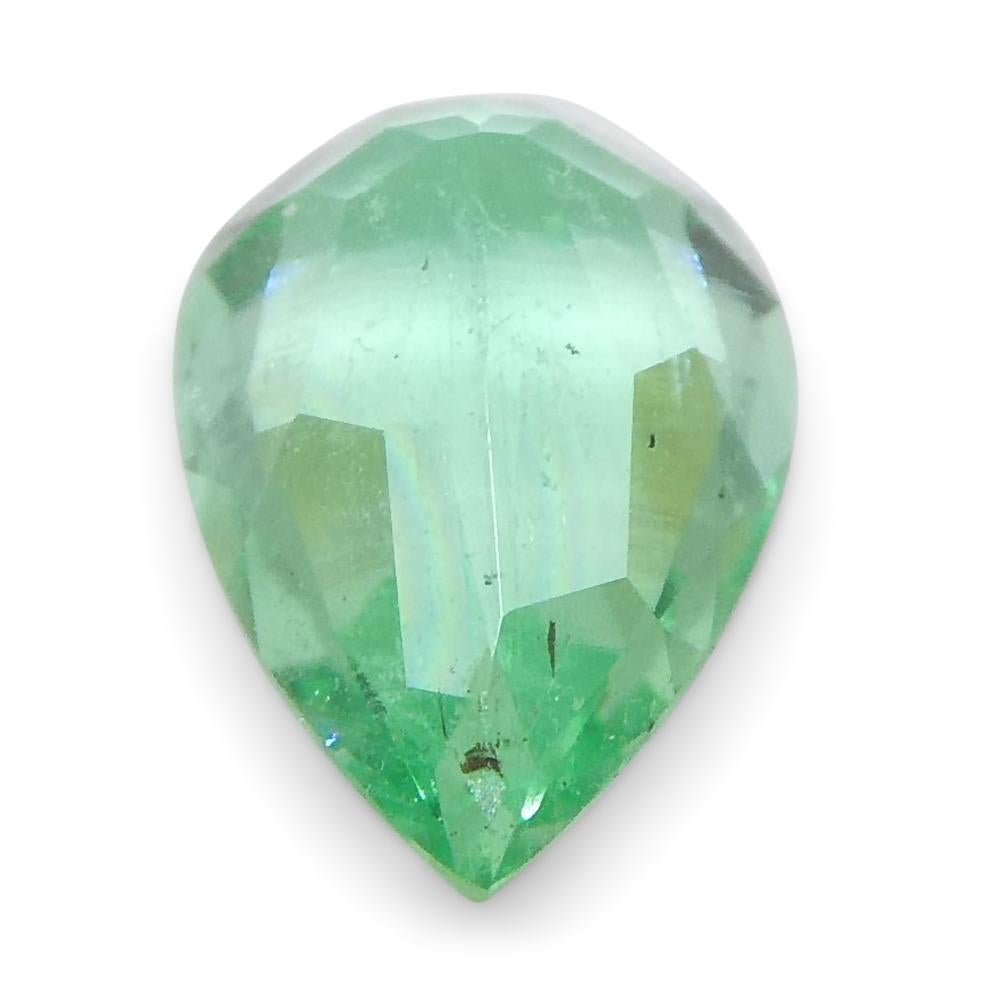 0.58ct Pear Green Emerald from Colombia For Sale 7