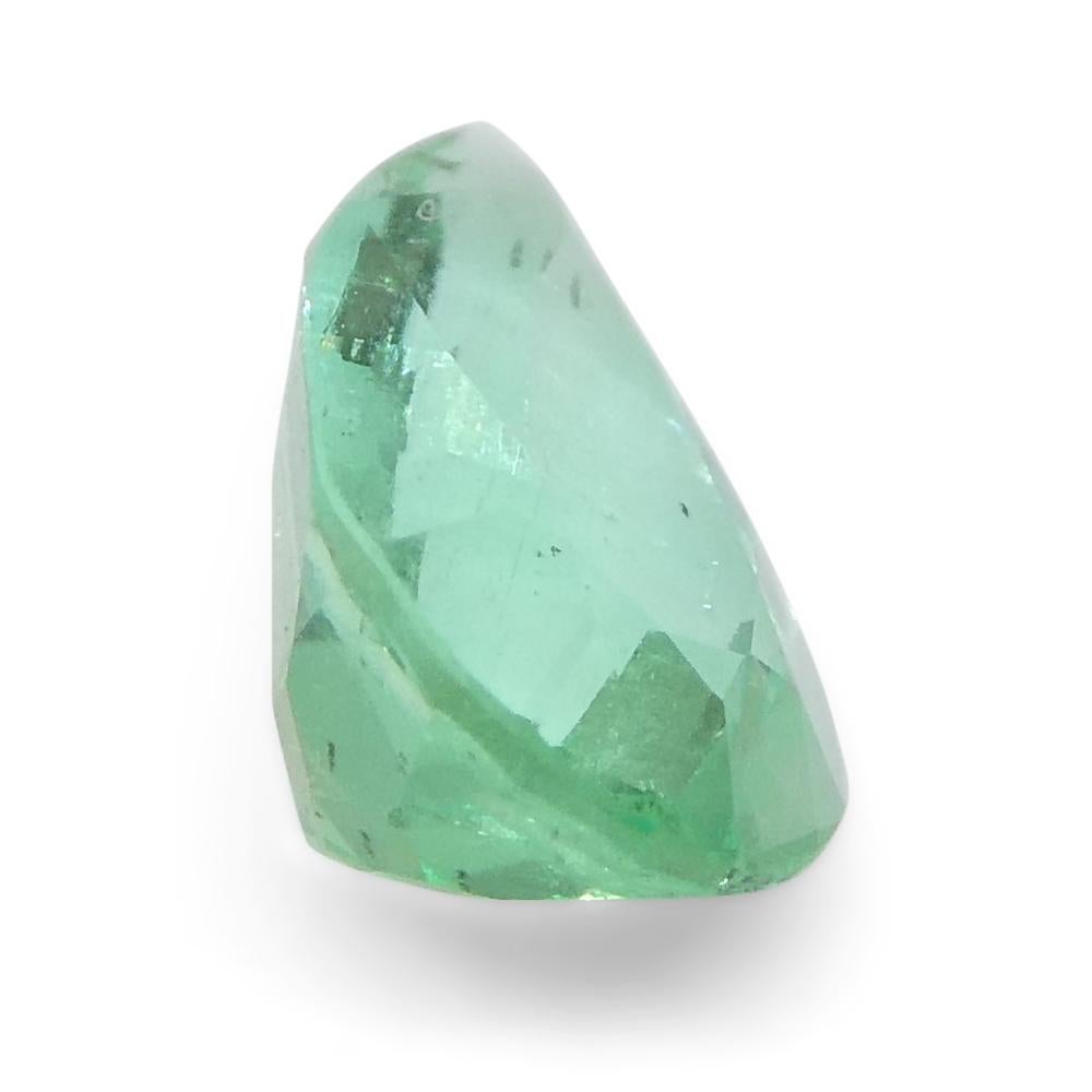 0.58ct Pear Green Emerald from Colombia For Sale 1