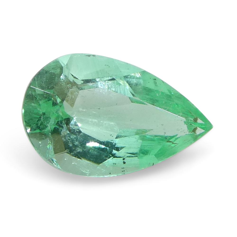 0.58ct Pear Green Emerald from Colombia For Sale 5