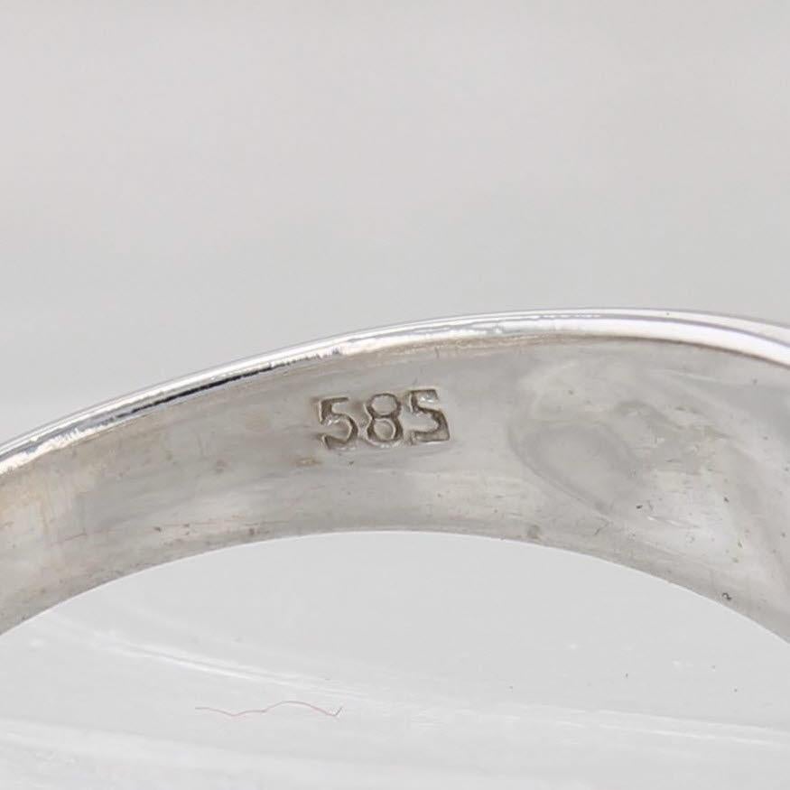 0,58ctw Prinzessin-Diamantring 14k Weißgold Größe 7,25 Band (Carréschliff) im Angebot