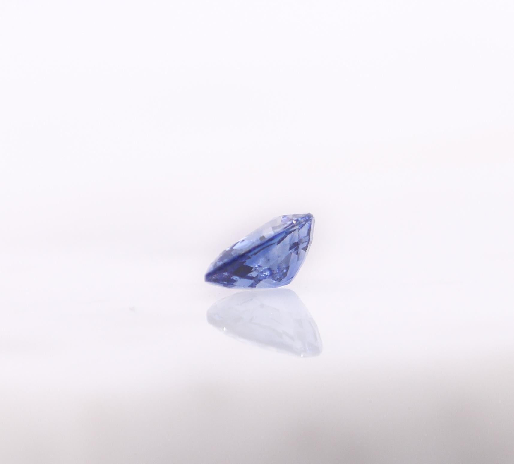Saphir de Ceylan 0,59 carat, pierre précieuse non sertie en forme de poire 6 x 5 mm en vente 1