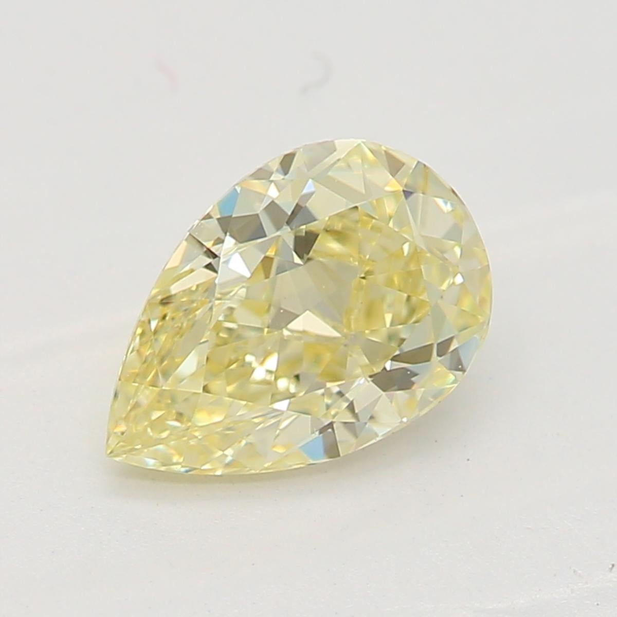 ***100% NATURAL FANCY COLOUR DIAMOND***

✪ Diamond Details ✪

➛ Shape: Pear
➛ Colour Grade: 
➛ Carat: 0.59
➛ Clarity: VVS1
➛ GIA Certified 

^FEATURES OF THE DIAMOND^

Our 0.59 carat pear-cut diamond has 58 facets, showcasing a brilliant and elegant