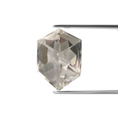 0.59 Carat Hexagonal Doble Rose Cut GIA Certified I Color SI2 Clarity Diamond