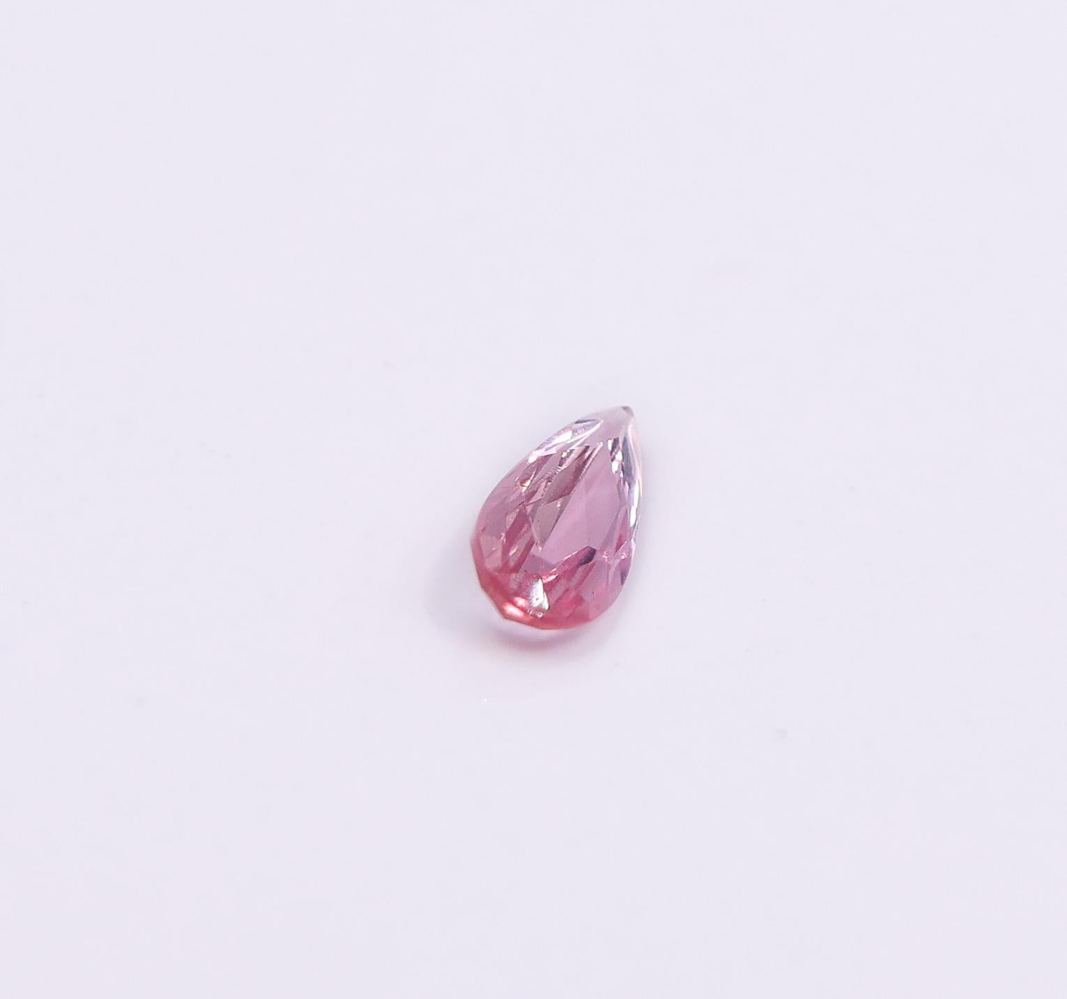 0.59 Carat Imperial Topaz Gemstone  Pear shape 10x4mm  Loose Gemstone In New Condition For Sale In Columbus, OH