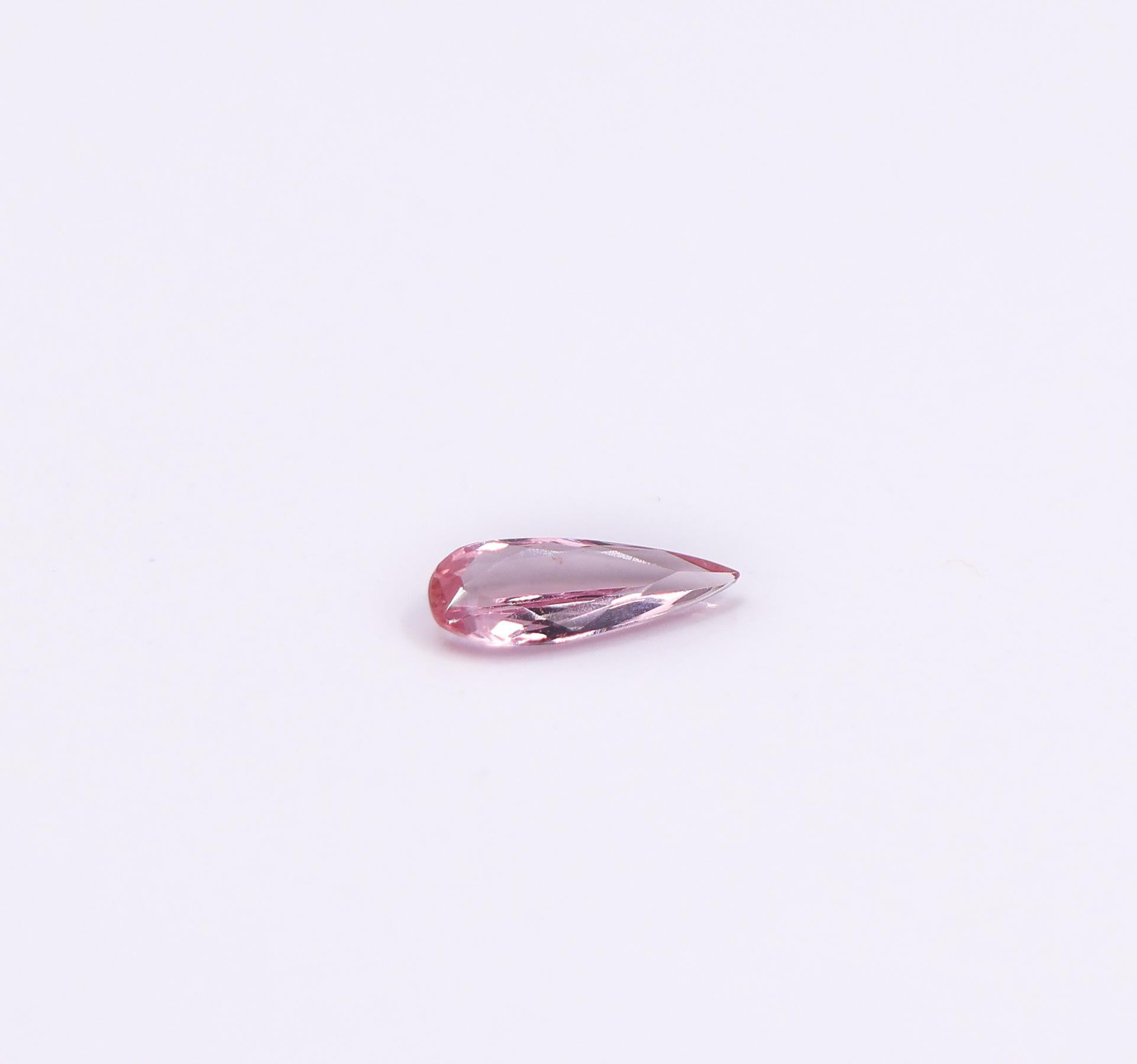 0.59 Carat Imperial Topaz Gemstone  Pear shape 10x4mm  Loose Gemstone For Sale 1