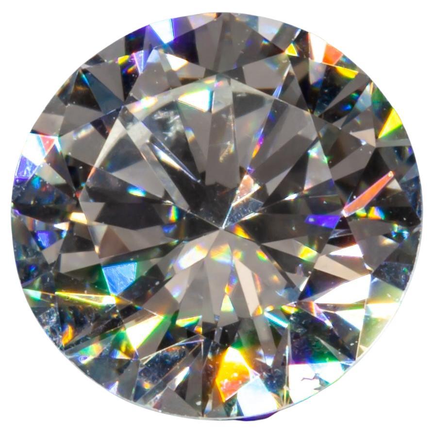 Diamant taille ronde brillant F/ SI1 de 0,59 carat, certifié GIA
