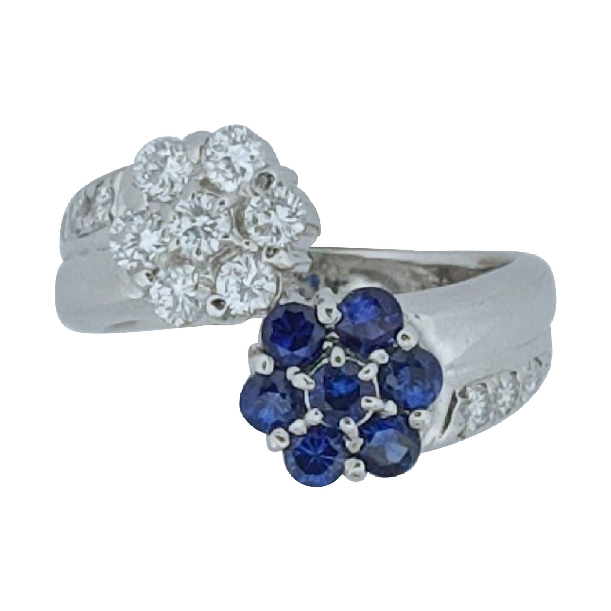 For Sale:  0.59 Carat Statement Sapphire Ring made in PT900