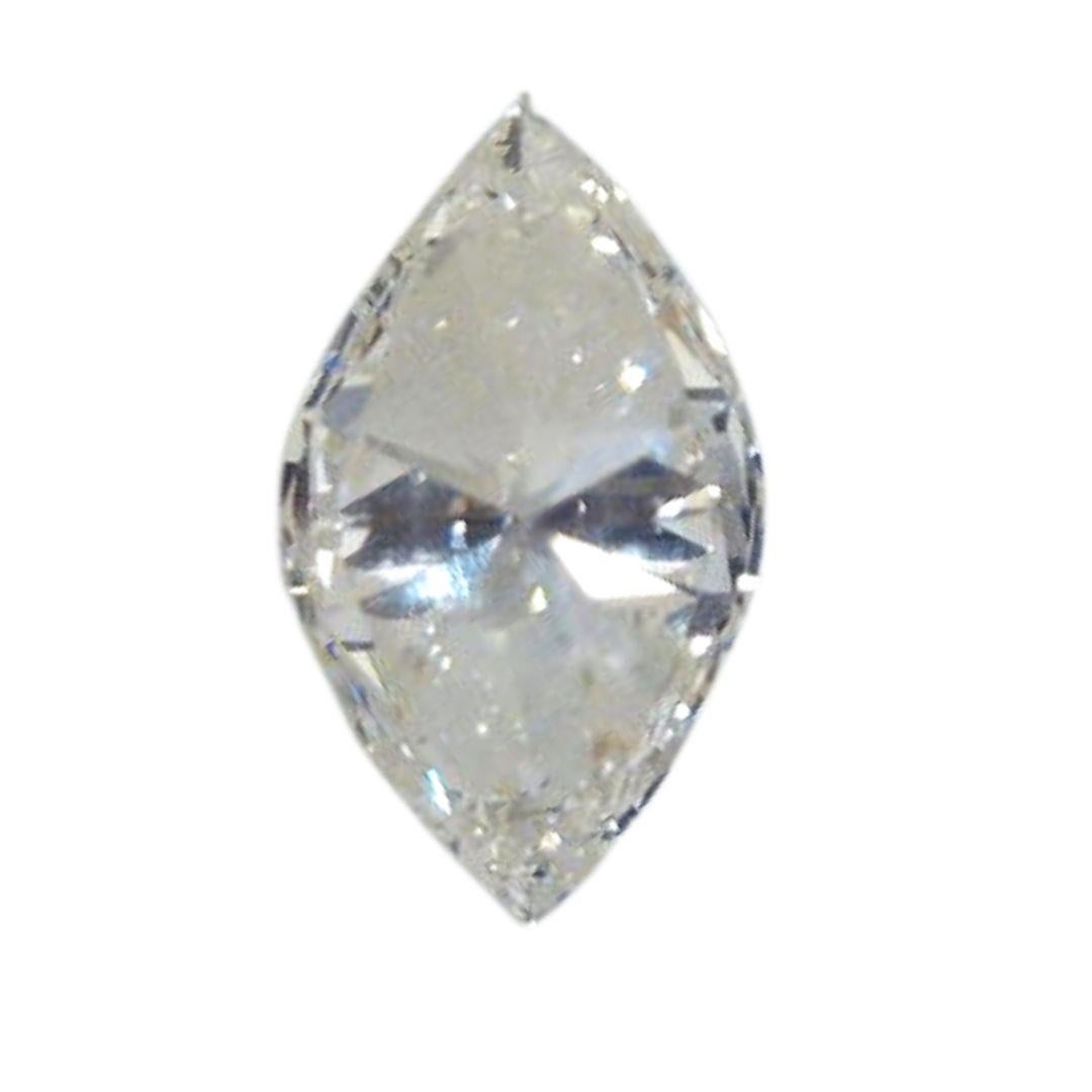 This gem would make a gorgeous ring, pendant or enhancer. 

GIA Report Number:                 1359350337
Shape and cutting style:          Marquise Brilliant
Measurements:                         8.26 x 4.84  x 2.83 mm
Carat Weight:                