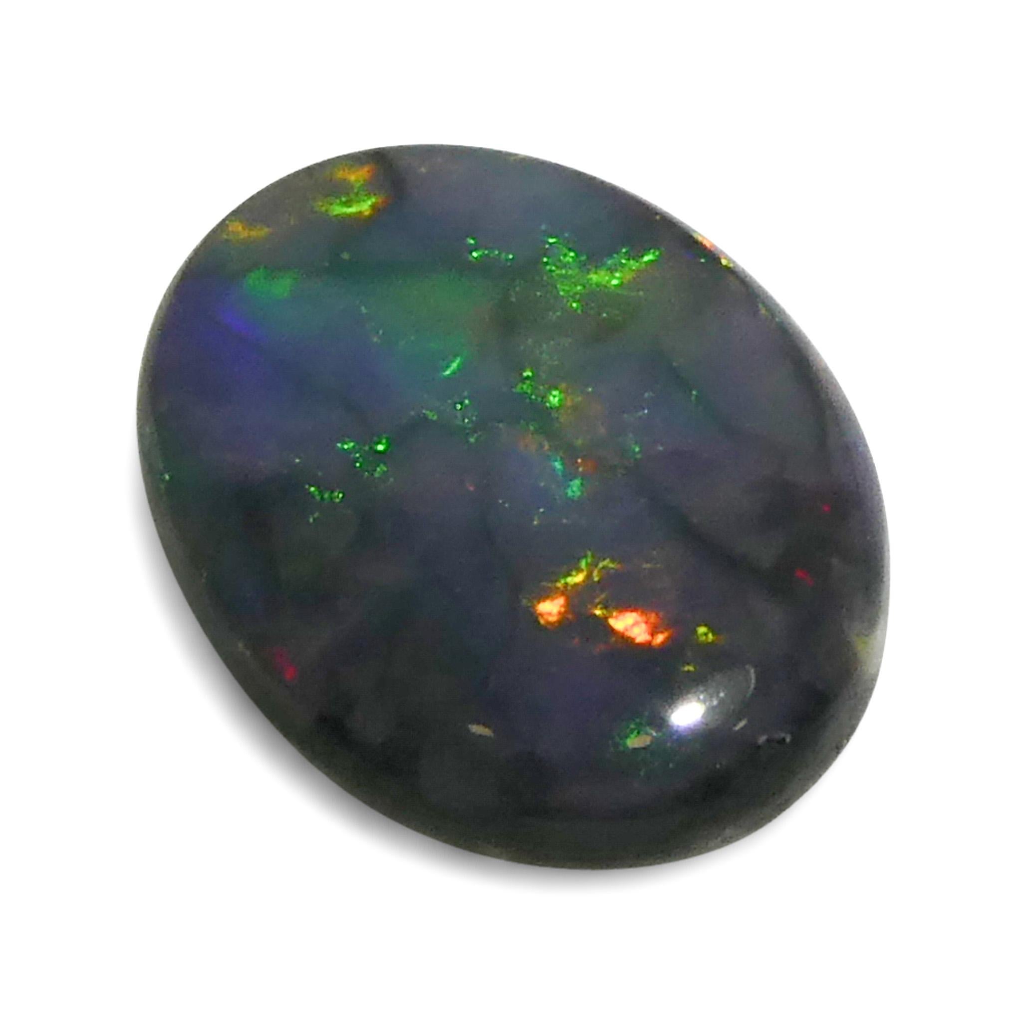 0.59ct Opale grigio ovale cabochon dall'Australia in vendita 4