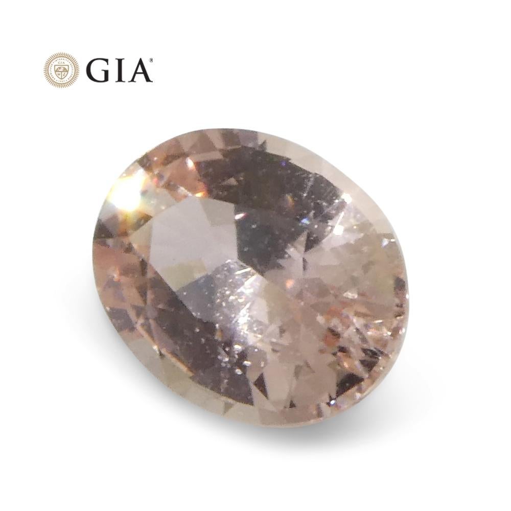 0.59ct Oval Pink Sapphire GIA Certified Madagascar For Sale 2
