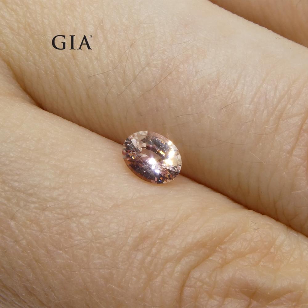 Oval Cut 0.59ct Oval Pink Sapphire GIA Certified Madagascar For Sale