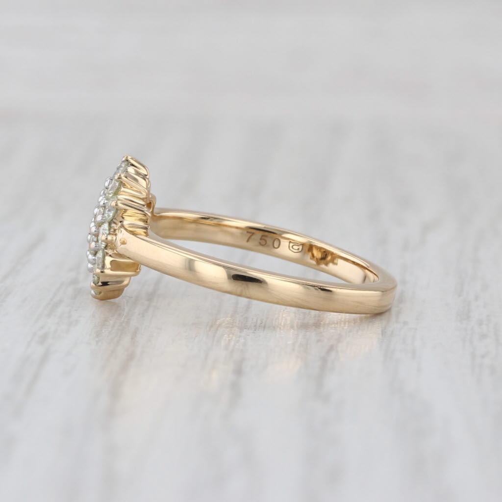 Questo anello di Tomas RAE viene fornito con un certificato di autenticità. 

Informazioni sulla gemma:
- Diamanti naturali -
Carati totali - 0,59ctw
Taglio - Brillante rotondo 
Colore - J - L.
Chiarezza - VS2

Metallo: oro giallo 18k
Peso: 4.8