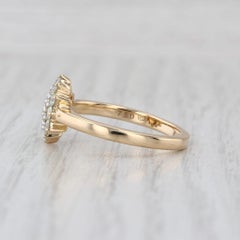 0.59ctw Diamond Cluster Ring 18k Yellow Gold Size 8 COA Engagement